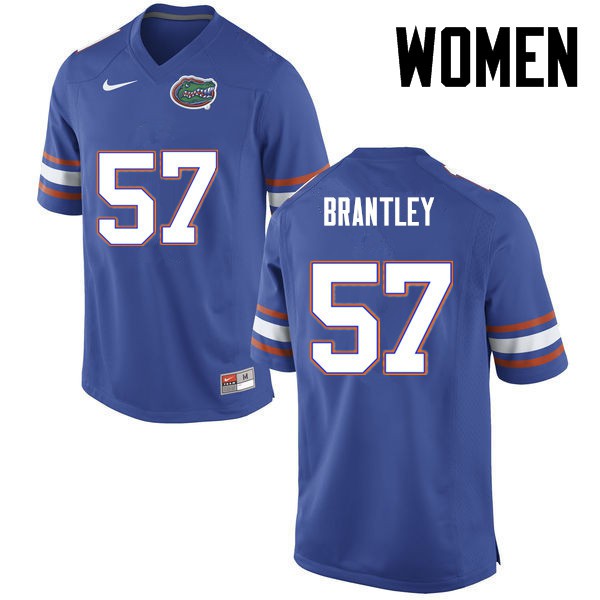 Florida Gators Women #57 Caleb Brantley College Football Blue